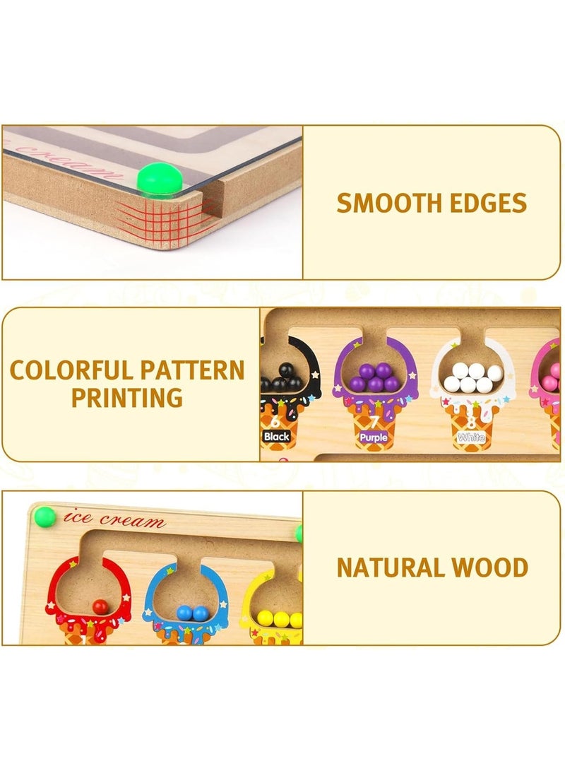 لوحة أحجية ملونة وأرقام مع قلم مغناطيسي للأطفال الصغار، لعبة المهارات الدقيقة للأطفال من سن 3 و4 و5 سنوات للأولاد والبنات - Image 2