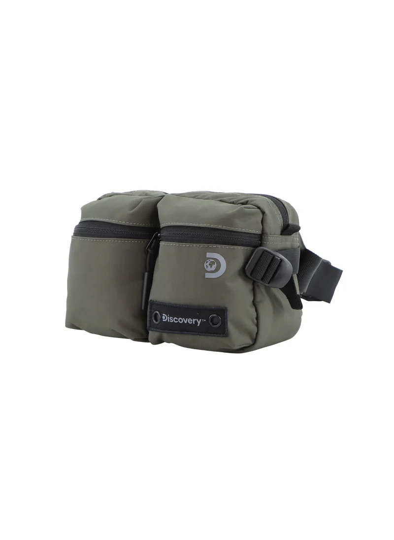 ديسكفري Discovery SHIELD RPET Polyester Waist Bag Khaki(Beige), Hip Bag With Adjustable Strap, RFID Pocket, Suitable For Travel, Outdoors, Gym, Hiking For Men And Women