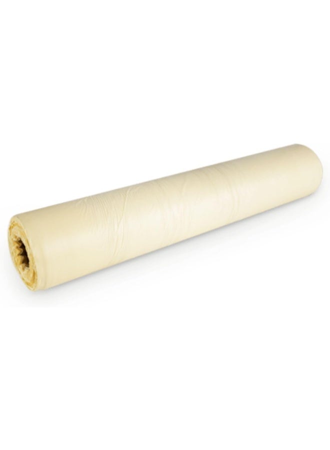 Zalcoon لفة سفرة جامبو | غطاء طاولة | غطاء طاولة قابل للتحلل الحيوي HDPE | 100 × 130 سم 50 ورقة، 69 سم × 4 و 8 كجم (أصفر) - Image 3
