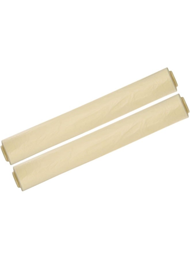 Zalcoon لفة سفرة جامبو | غطاء طاولة | غطاء طاولة قابل للتحلل الحيوي HDPE | 100 × 130 سم 50 ورقة، 69 سم × 4 و 8 كجم (أصفر) - Image 2