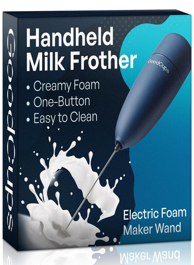 GoodCups Milk Frother Handheld – Electric Foam Maker Wand with Stainless Steel Whisk – Battery Powered Mini Mixer for Coffee, Matcha, Lattes & Cappuccinos - Image 1