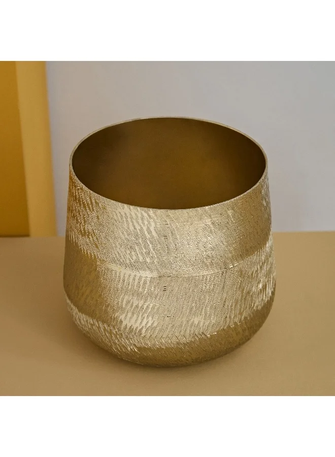 Home Box Catlyn Aluminum Textured Votive Holder 18 x 16 x 18 cm