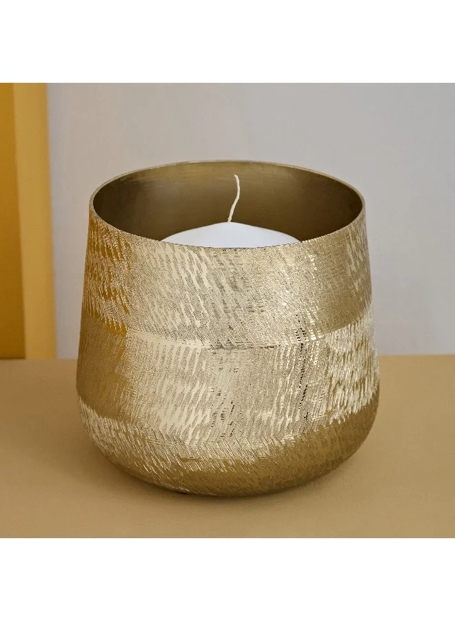 Home Box Catlyn Aluminum Textured Votive Holder 18 x 16 x 18 cm