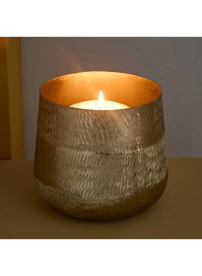 Home Box Catlyn Aluminum Textured Votive Holder 18 x 16 x 18 cm