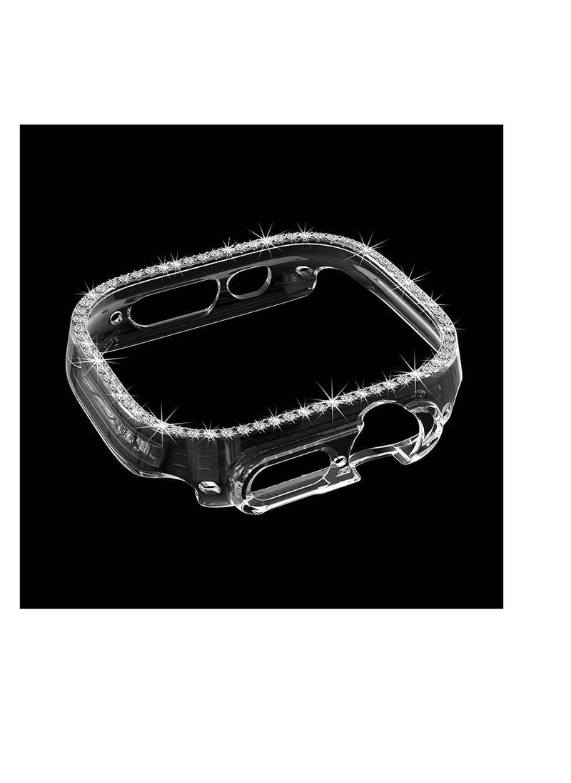 Generic Compatible with Apple Watch Ultra 2 49mm Bling Case for Women, Hard PC Frame Bumper without Screen Protector, Crystal Diamonds Shell Ultra Slim Protective Cover for iWatch Ultra 49mm  - Image 2