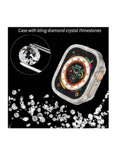Generic Compatible with Apple Watch Ultra 2 49mm Bling Case for Women, Hard PC Frame Bumper without Screen Protector, Crystal Diamonds Shell Ultra Slim Protective Cover for iWatch Ultra 49mm  - Image 2