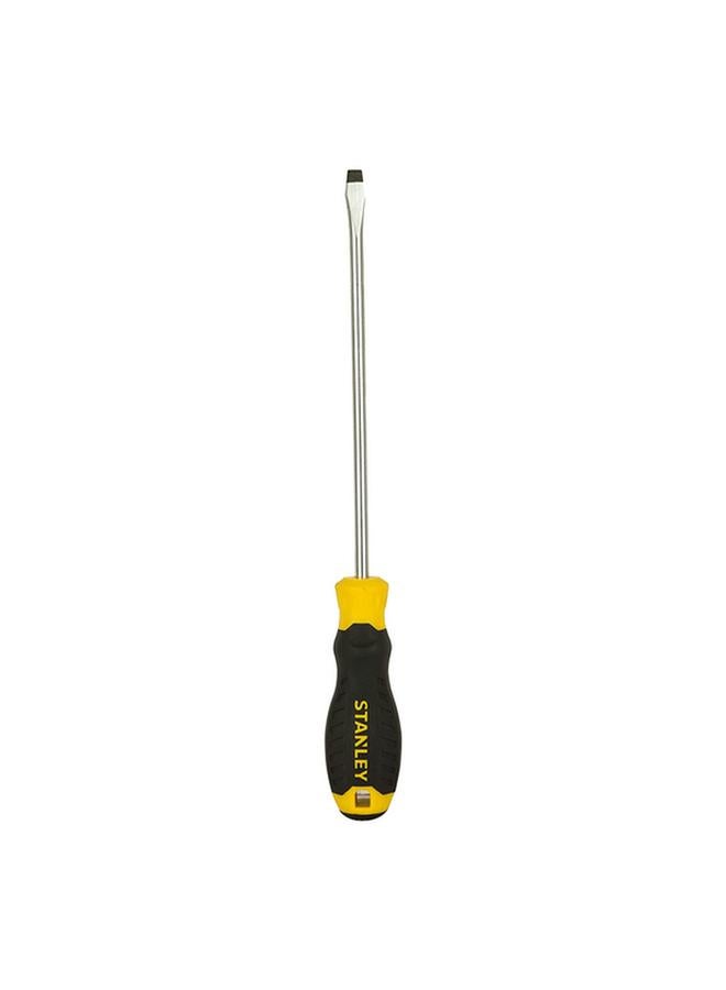 Stanley Cushion Grip Flat Screwdriver Yellow and Black 5 x 150mm  - Image 1