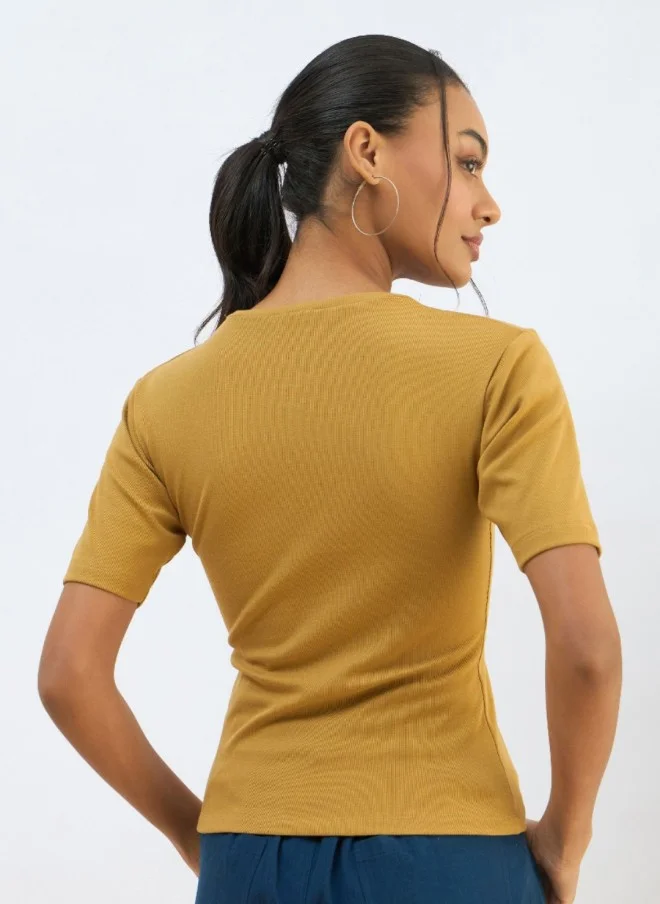 ساسافراس Khaki Slim Fit T-Shirt for Women