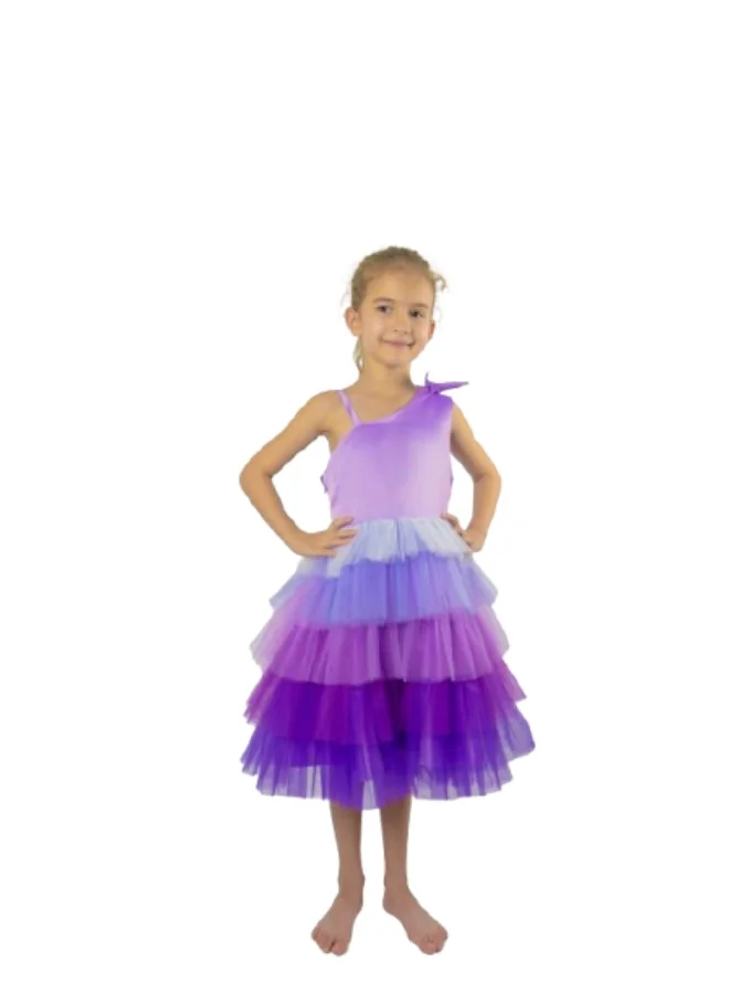 D'Daniela D'Daniela Emelly Colorful Party Dress  Purple