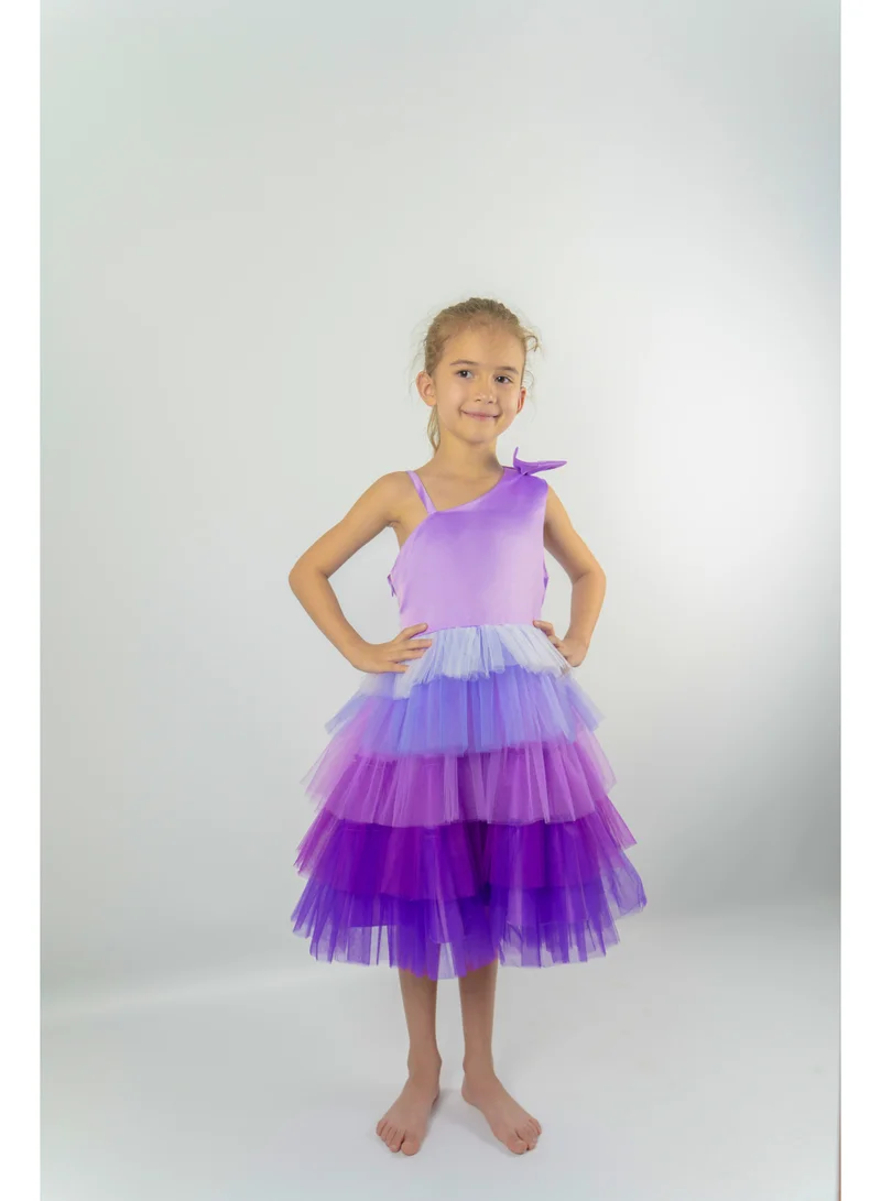 دىدانيالا D'Daniela Emelly Colorful Party Dress  Purple