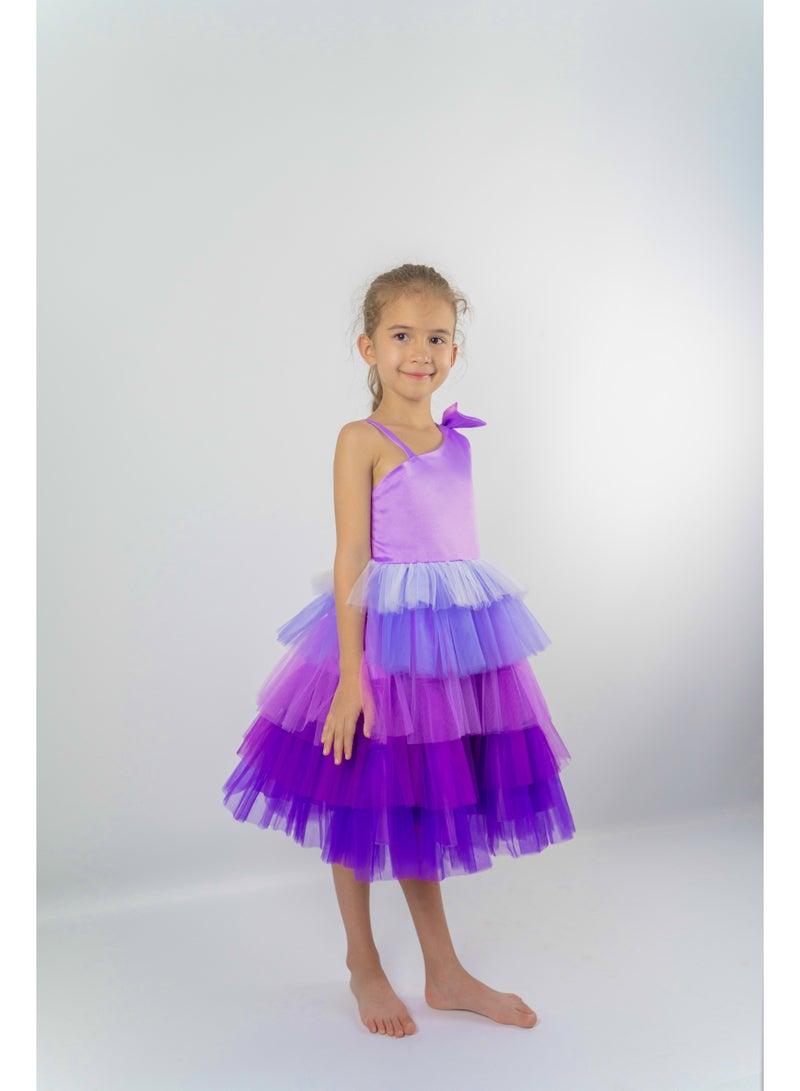 دىدانيالا فستان حفلات ملون دانيللا إميلي بنفسجي - Image 3