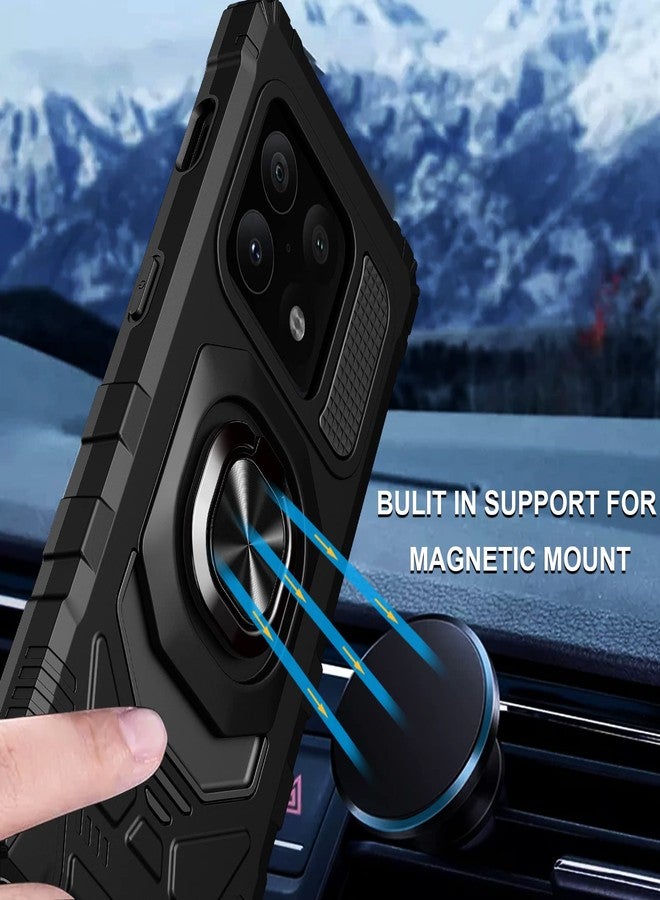 Ailiber Compatible with OnePlus 10 Pro Case, 1+ 10 Pro Case with Screen Protector, Ring Kickstand for Magnetic Car Mount, Heavy Duty Shockproof Protective Rugged Phone Cover for One Plus 10 Pro-Black - Image 2
