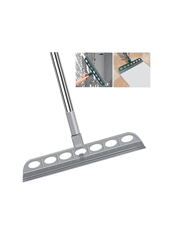 IAF Silicone Broom Sweeping,Multifunction Magic Broom,Indoor Broom Sweeper,180° Rotatable Detachable Floor Squeegee Glass Wiper,Pet Hair Remover Cleaning Tools (C-GREY) - Image 2