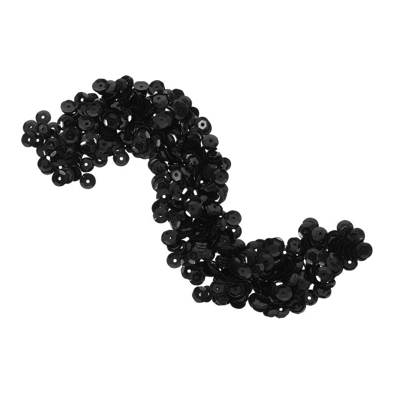 6mm Glitter Shiny Sequins For Children Kids DIY Arts and Crafts Painting Decoration (Black) - Image 4