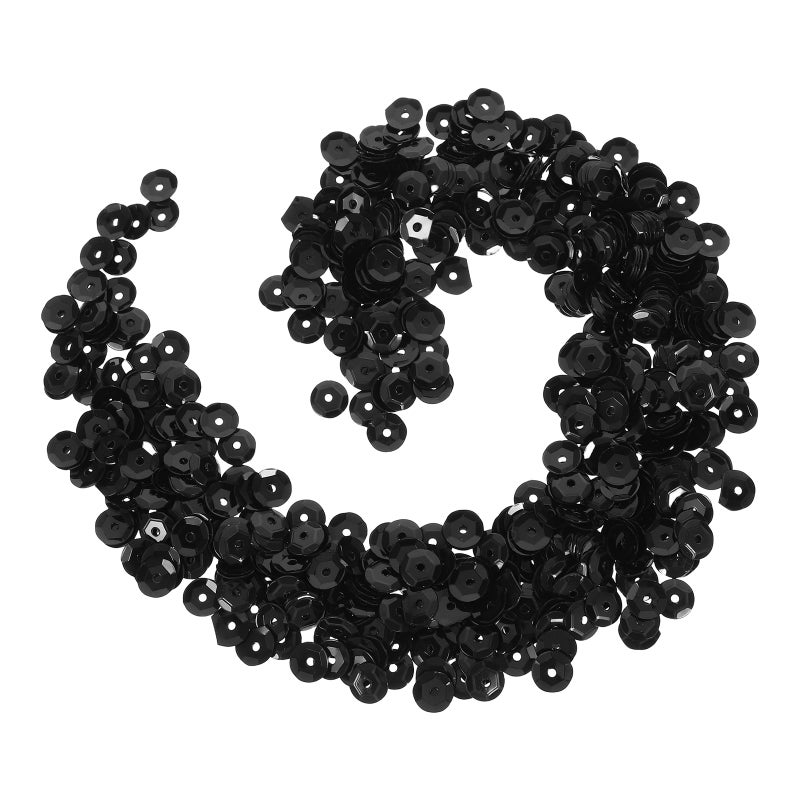 6mm Glitter Shiny Sequins For Children Kids DIY Arts and Crafts Painting Decoration (Black) - Image 3