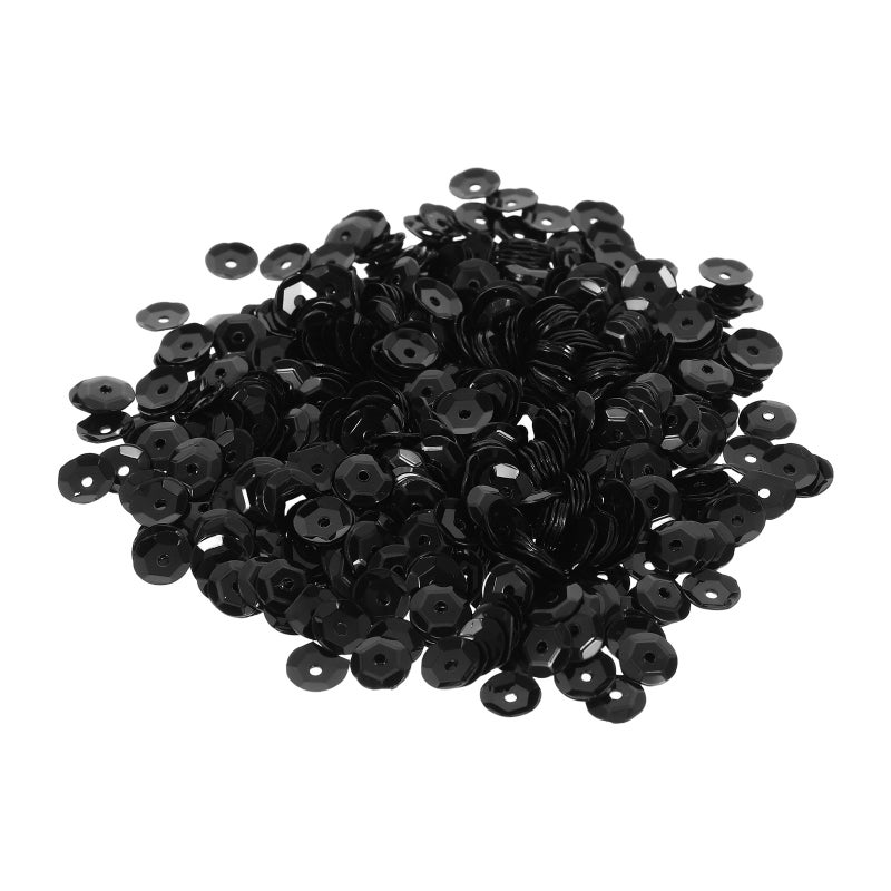 6mm Glitter Shiny Sequins For Children Kids DIY Arts and Crafts Painting Decoration (Black) - Image 1
