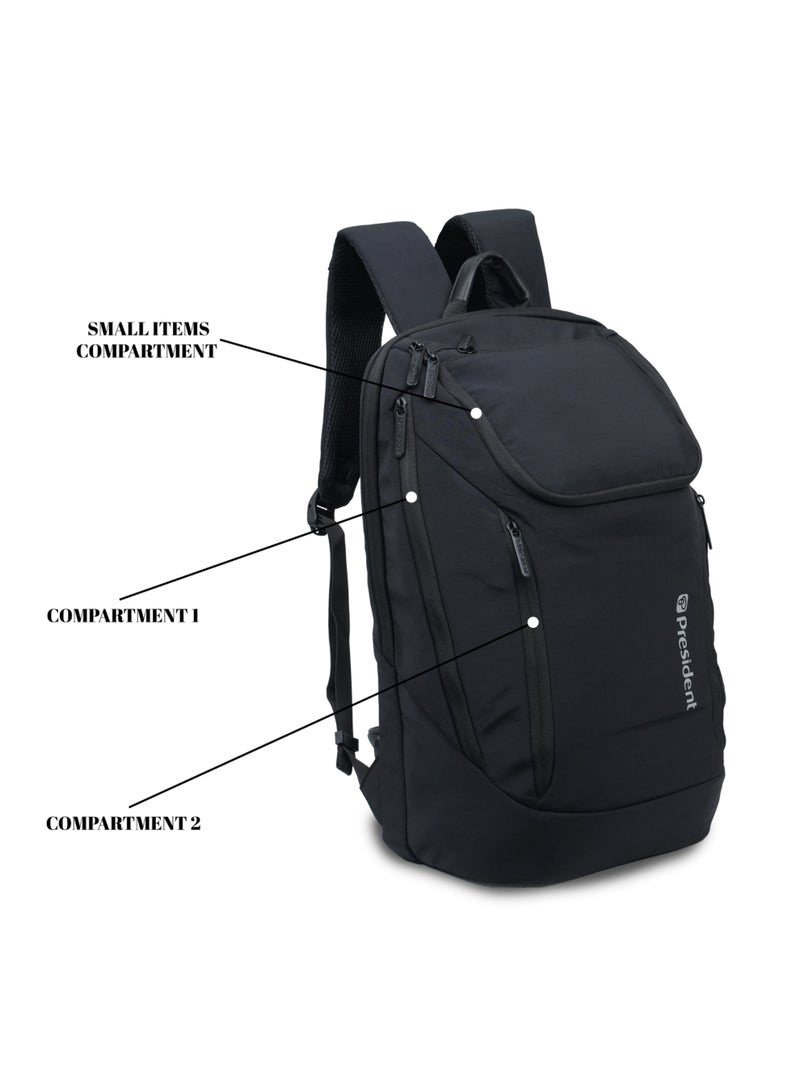 PRESIDENT Backpack Business Travel Durable Backpack with waterproof Fashionable Multifunctional College School Backpack for Men Women Camping Hiking Outdoor Sports ( Black ) BPP2517 - Image 4