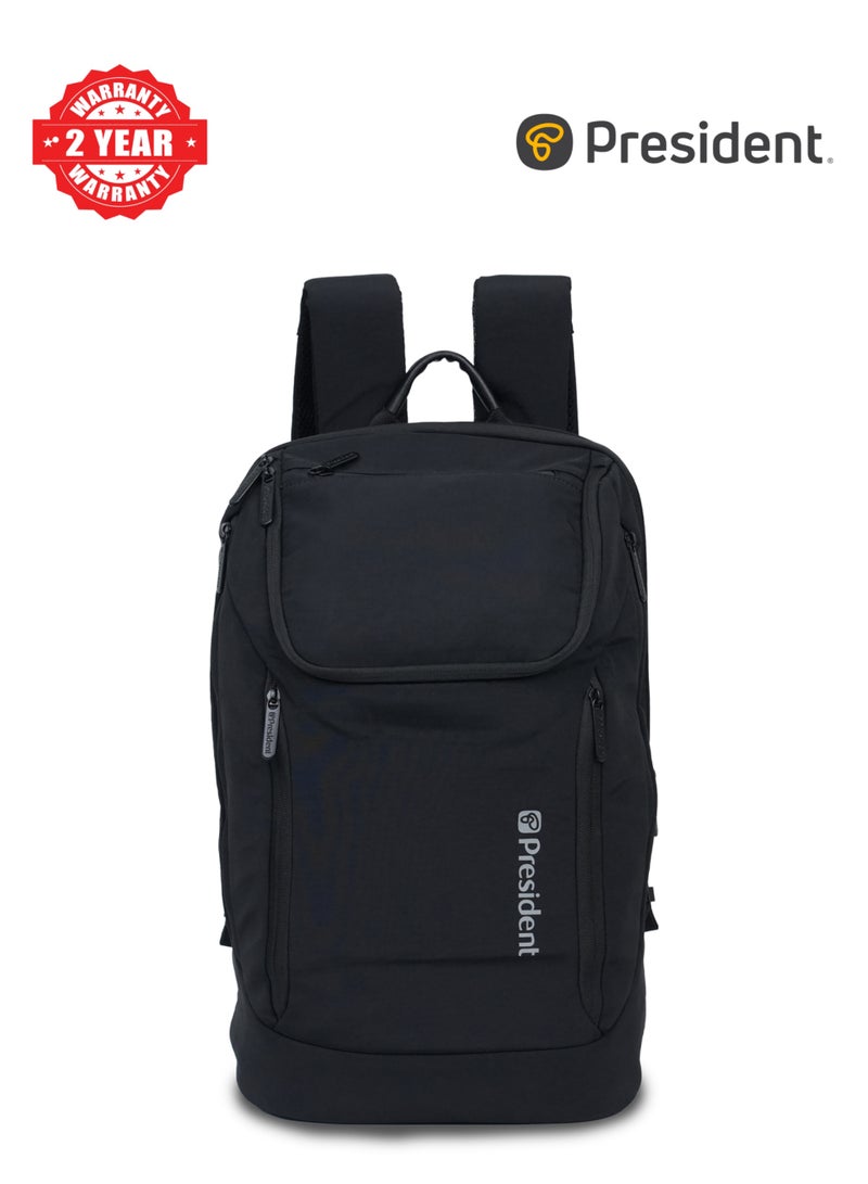 PRESIDENT Backpack Business Travel Durable Backpack with waterproof Fashionable Multifunctional College School Backpack for Men Women Camping Hiking Outdoor Sports ( Black ) BPP2517 - Image 1