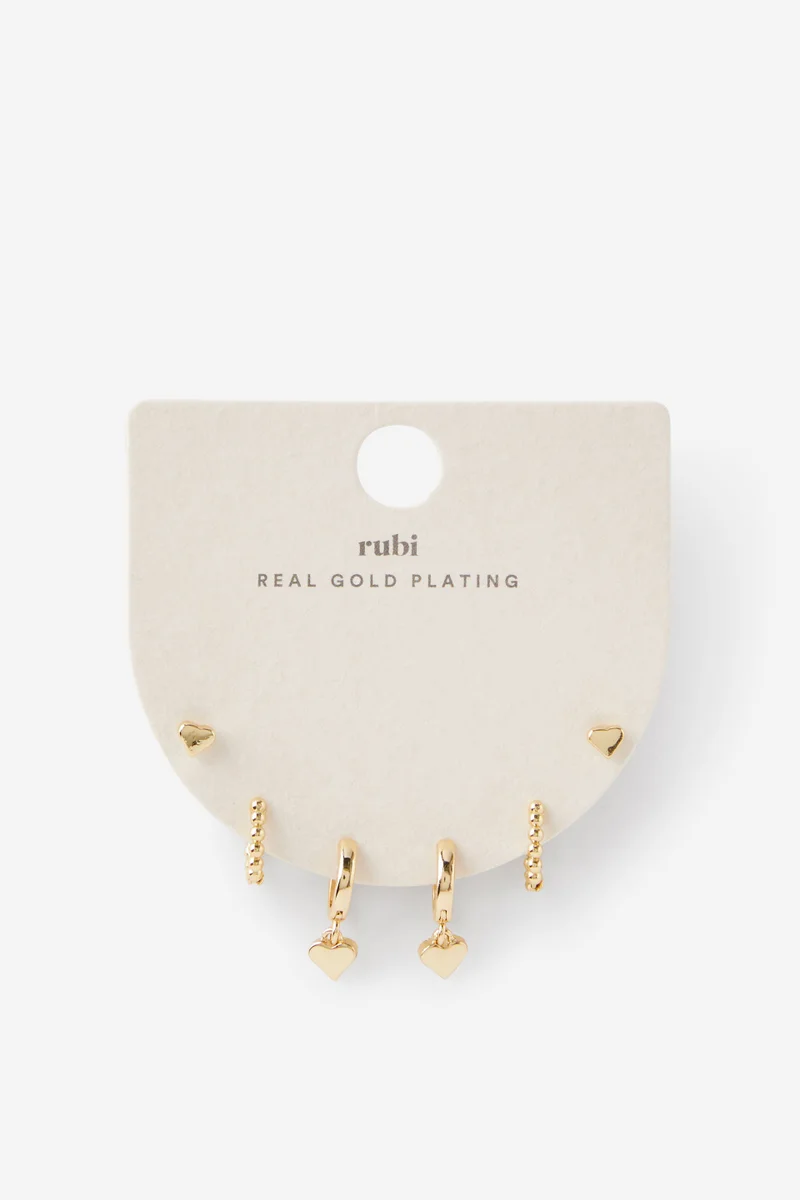 Rubi 3Pk Small Earring