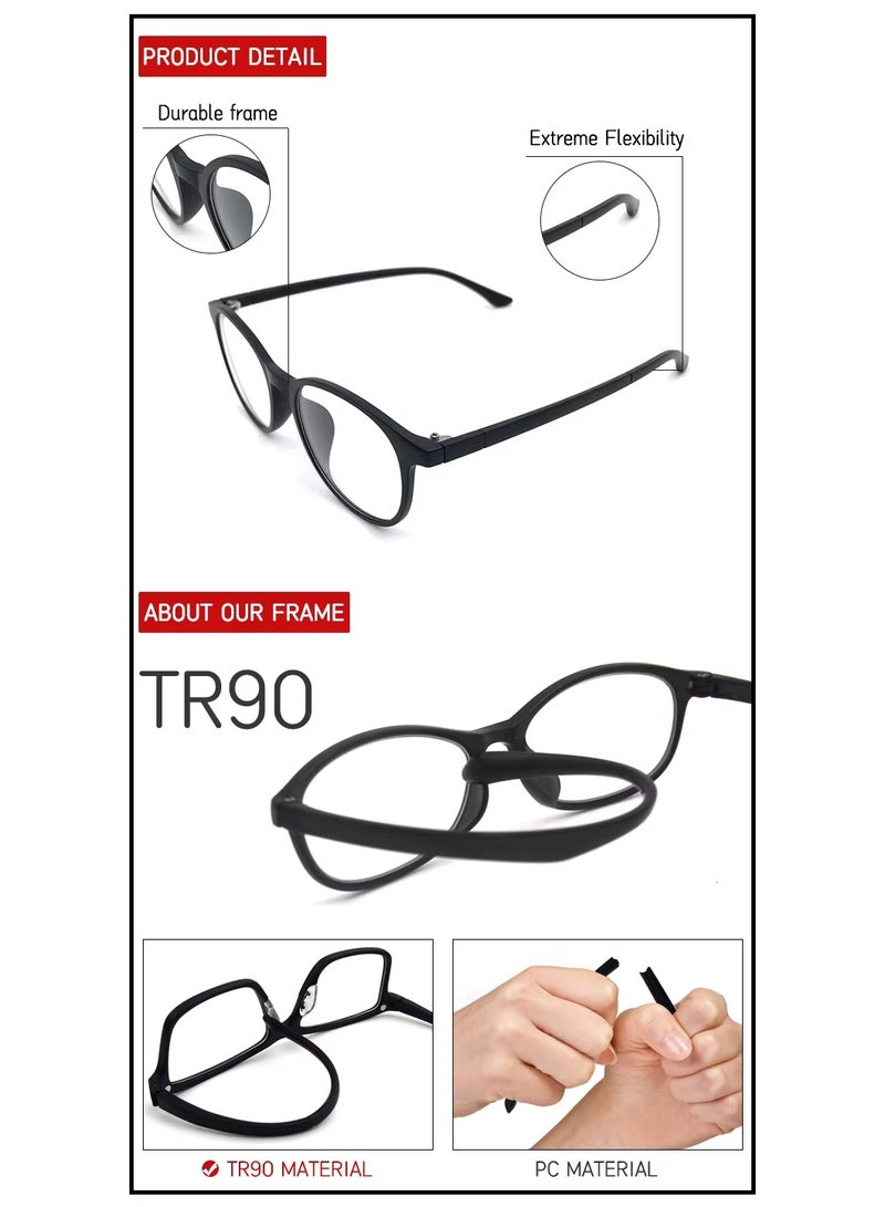Unisex sunglasses featuring a TR90 base frame with four magnetic replacement lenses in various colors, polarized sunglasses, superior UV400 protection, and an elegant leather case, perfect for a special gift - Image 5