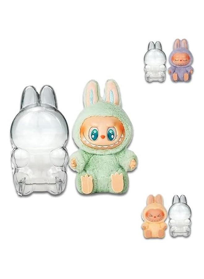 Arabest Clear Protective Case for LABUBU The Monsters Have a Seat, Display Box Hard Case Accessories Cover with Keychain - Sitting Case, (Sitting)  - Image 1