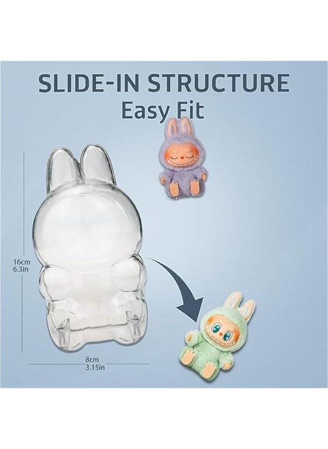 Arabest Clear Protective Case for LABUBU The Monsters Have a Seat, Display Box Hard Case Accessories Cover with Keychain - Sitting Case, (Sitting)  - Image 3