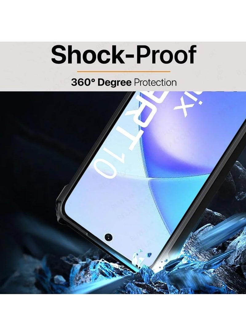 general Case Compatible Infinix Smart 10 [Droproof] [Sweat-proof] [Fingerprint-proof] Shock-proof TPU+PC Clear Protective Phone Case - Image 5