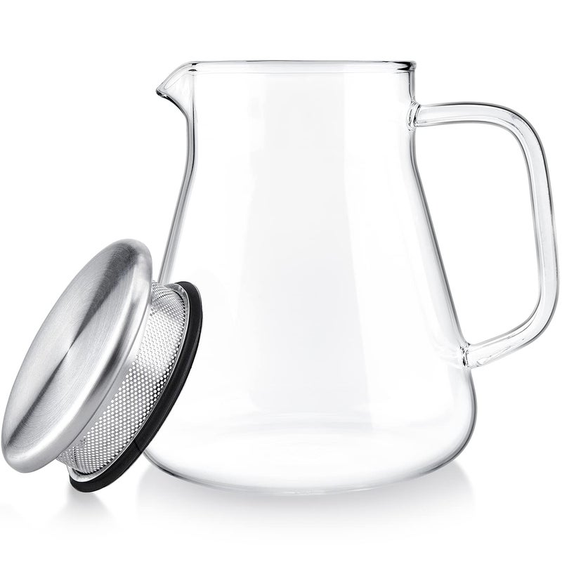 Teabloom One-Touch Tea Maker, 2-in-1 Teapot and Kettle with Stainless Steel Filter Lid for Loose Tea â€“ Stain-Free Borosilicate Glass Teapot (27 Oz) â€“ Tea Connoisseur's Choice - Image 4