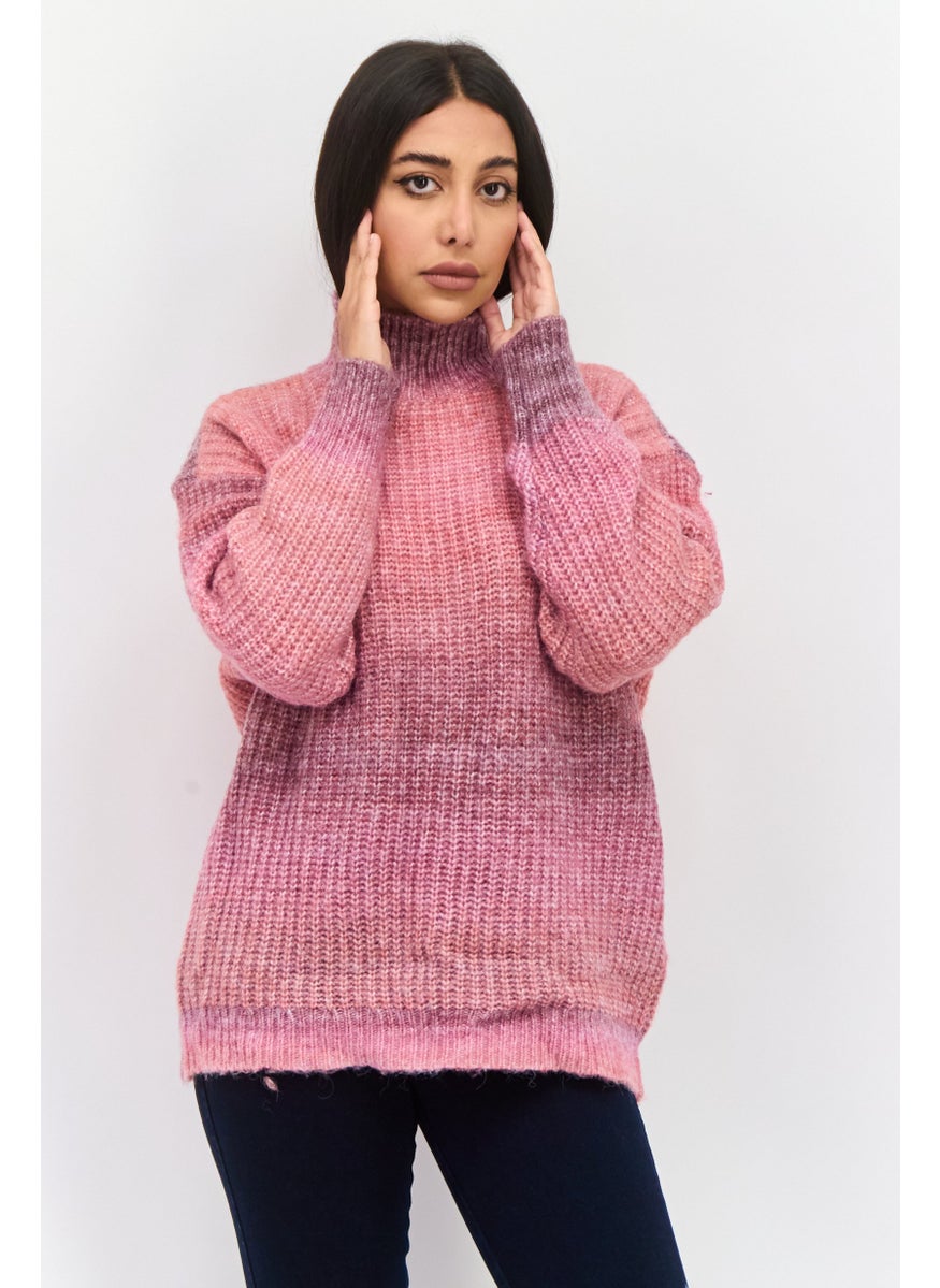 Women High Neck Textured Sweater, Pink Mist - pzsku/ZFCBB173D5CF113DAD36EZ/45/_/1737641943/28788628-4c1b-41f2-8487-8dc0e766175d