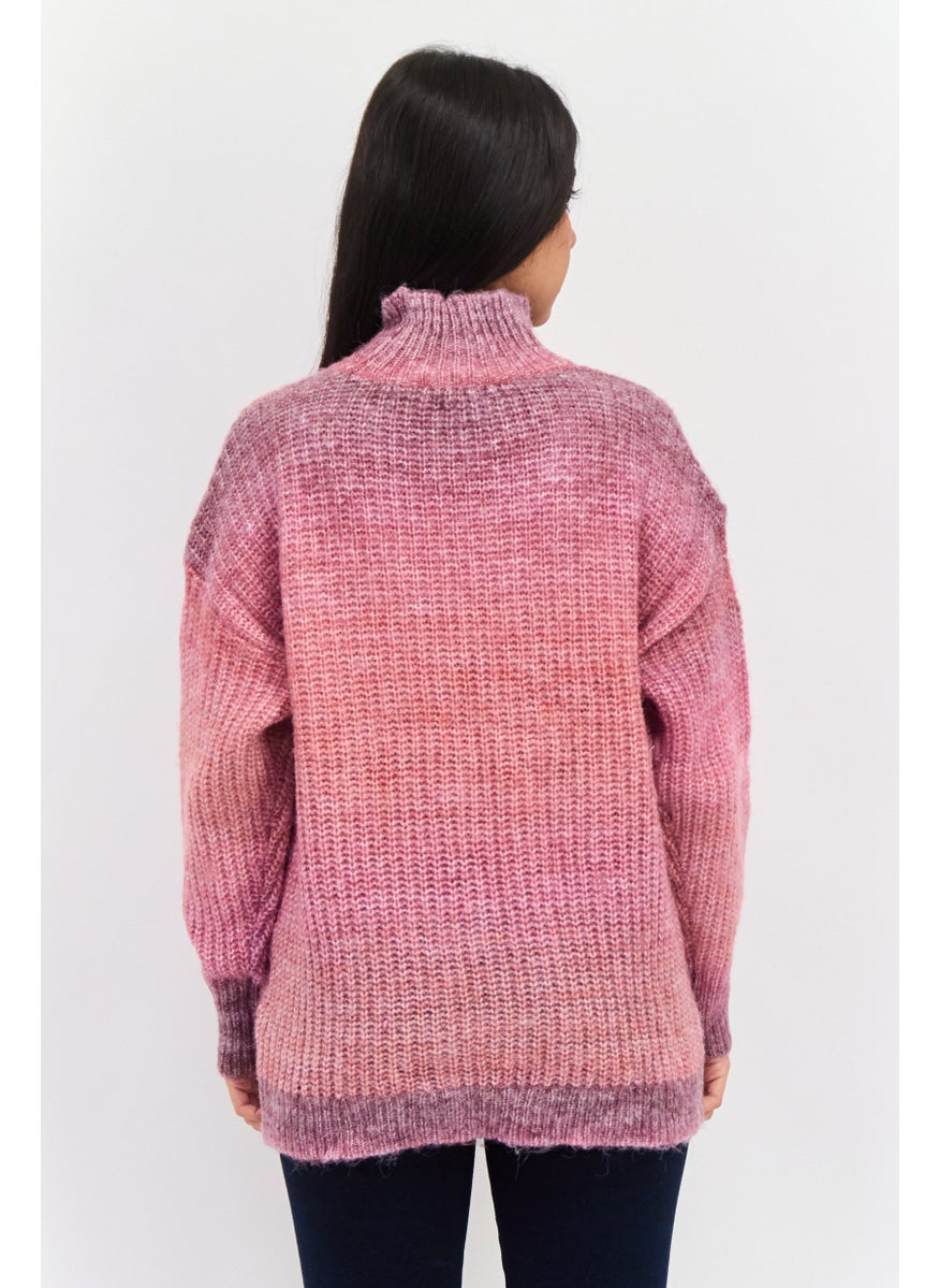 Women High Neck Textured Sweater, Pink Mist - pzsku/ZFCBB173D5CF113DAD36EZ/45/_/1737641948/558a7650-d87f-4e56-8d93-439d99d21fc3