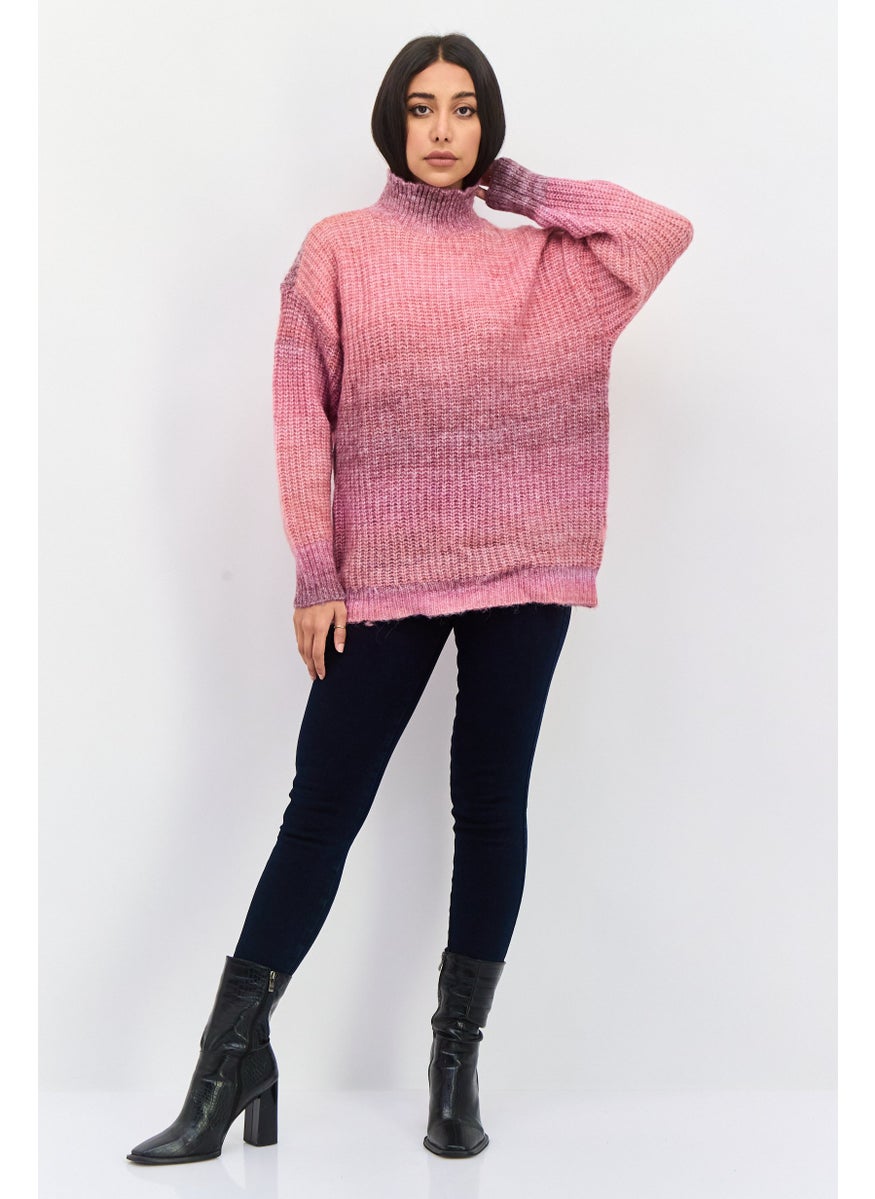 Women High Neck Textured Sweater, Pink Mist - pzsku/ZFCBB173D5CF113DAD36EZ/45/_/1737641959/d340f50e-77d0-4921-b5e8-d2724668d322