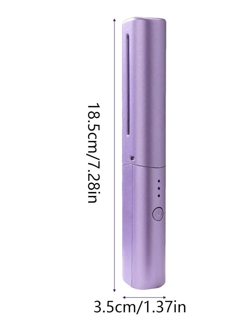 ELTRAZONE Rechargeable Mini Hair Straightener , Mini Flat Iron Hair Straightener Travel Size Rechargeable , 4000mAh Battery Straightener Brush , Portable 3 Level Hair Straightener , 4000mAh Battery Straightener - Image 2