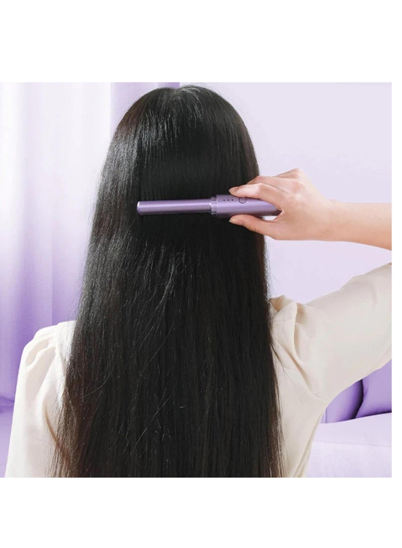 ELTRAZONE Rechargeable Mini Hair Straightener , Mini Flat Iron Hair Straightener Travel Size Rechargeable , 4000mAh Battery Straightener Brush , Portable 3 Level Hair Straightener , 4000mAh Battery Straightener - Image 4