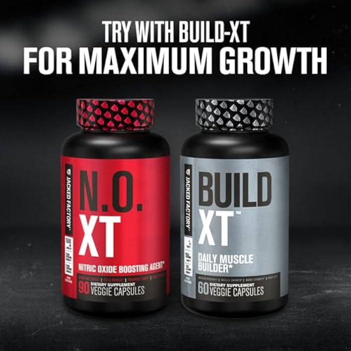 Jacked Factory N.O. XT Nitric Oxide Supplements for Men w/Nitrosigine L Arginine L Citrulline Supplement for Muscle Pumps & Vascularity - Pre Workout Nitric Oxide Booster & Muscle Builder - 90 Caps - Image 4
