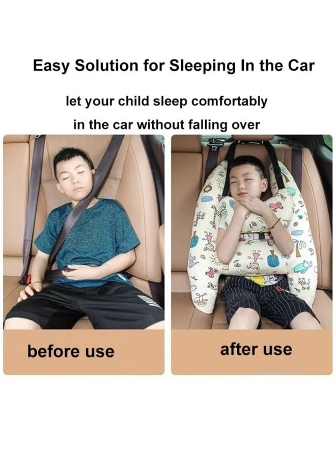 Vividorad H Shaped Travel Car Pillow  Car Sleeping Pillow for Kids Kid Adult Car Nap Pillow Airplane Sleeping Reading Pillow Cushion for Head and Body Support Removable Sleeper Hold Pillow Travel Sleeping Artifact for Long Trip - Image 4