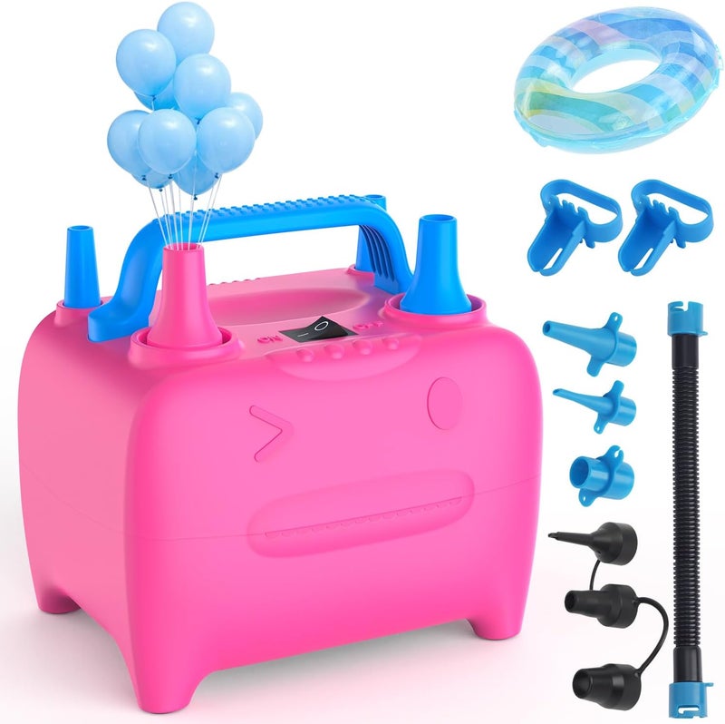OWill Balloon Pump Electric, Multipurpose Balloon Inflator Electric Air Pump, Portable Dual Nozzle Balloons Air Pump Electric 600W Blow Machine for Party Decoration - Image 1