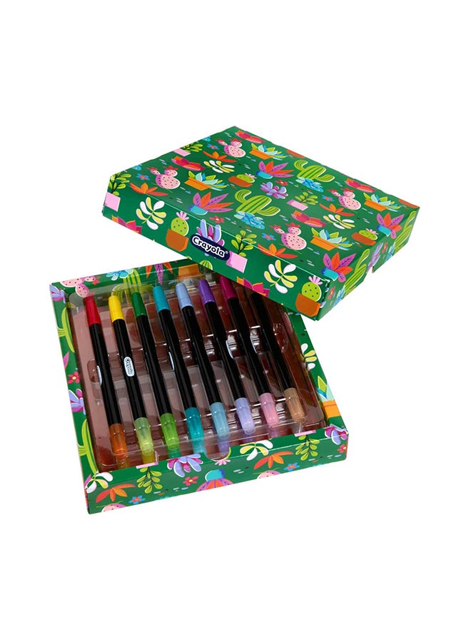 Crayola Brush & Detail Dual-Ended Markers, 16 Count – Blendable Art Markers with Brush and Fine Tips for Drawing, Lettering & Coloring - Image 3