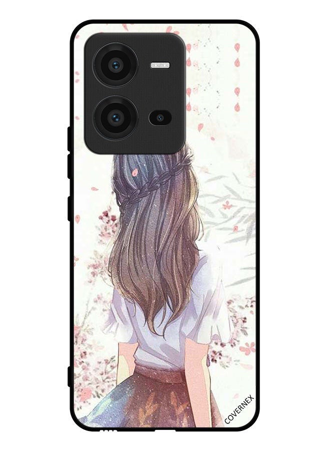 Covernex Protective Case Cover For vivo V25 Cute Girl In Deep Thinking - Image 1