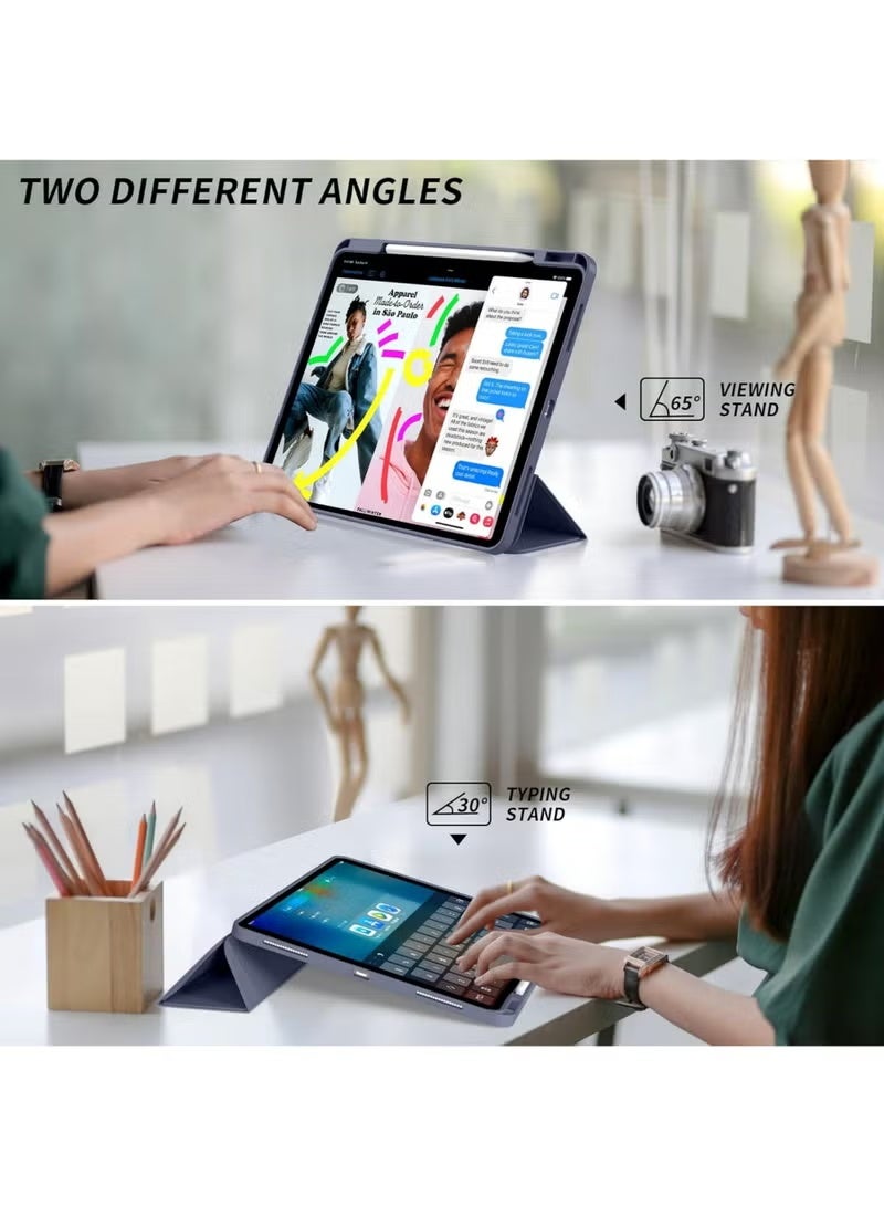 Rock Pow New iPad Pro 11 Inch Case 2022 4th Gen/2021 3rd Gen/2020 2nd Gen with Pencil Holder Smart iPad Case Support Touch ID and Auto Wake/Sleep with Auto 2nd Gen Pencil Charging - Image 4