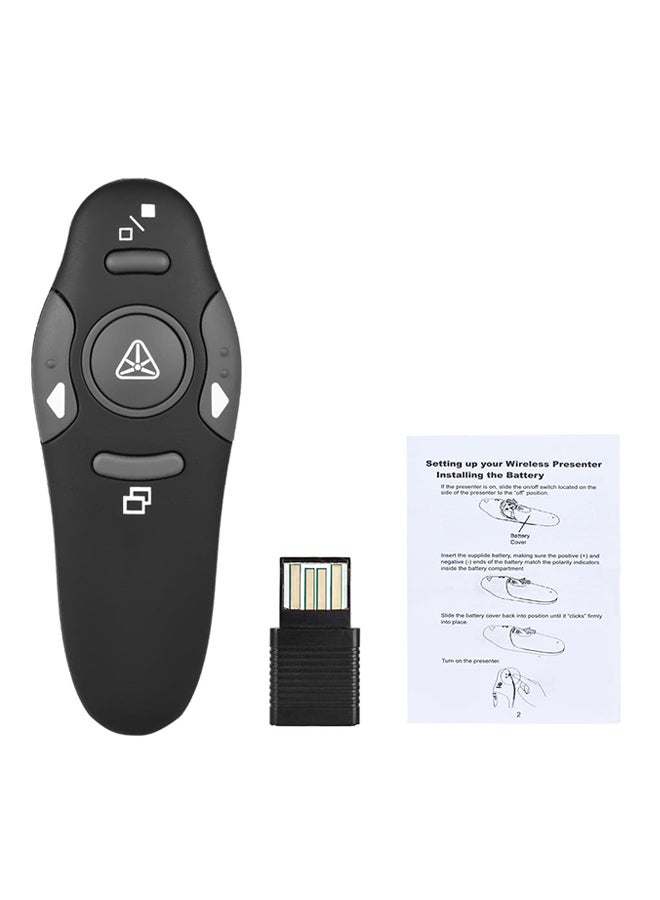 Wireless USB PPT Flip Pen Pointer Black - Image 1