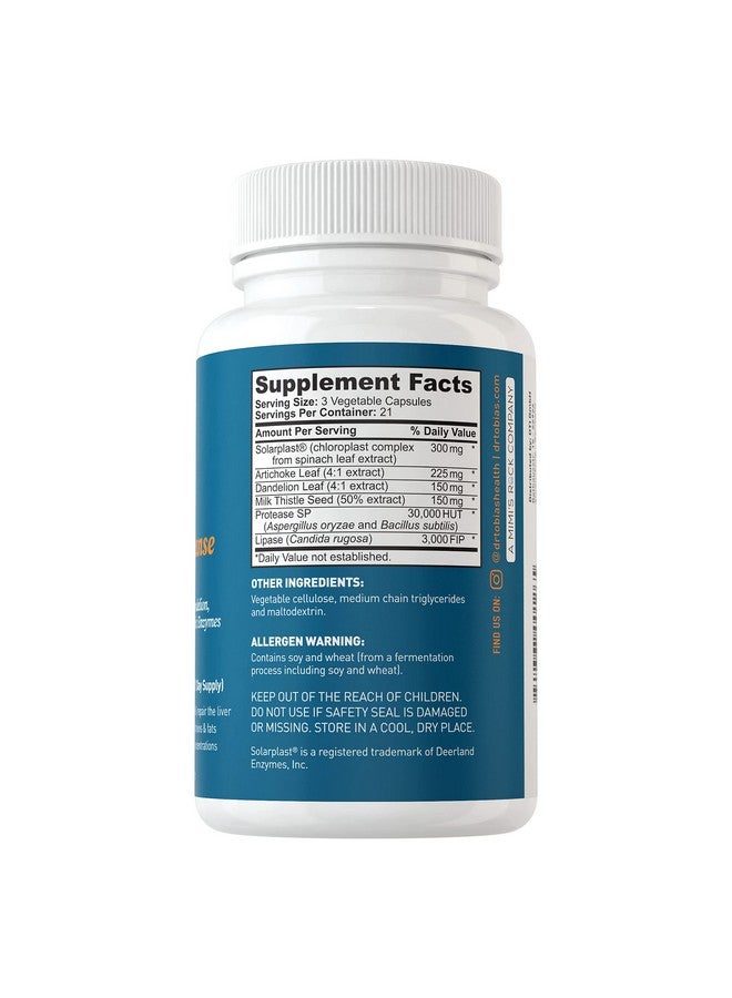 Dr. Tobias Liver 21 Day Cleanse Herbal Liver Detox Cleanse With Solarplast Artichoke Extract Milk Thistle & Dandelion Extract For Liver Cleanse & Detox 63 Vegetable Capsules (3 Daily) - Image 4