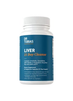 Dr. Tobias Liver 21 Day Cleanse Herbal Liver Detox Cleanse With Solarplast Artichoke Extract Milk Thistle & Dandelion Extract For Liver Cleanse & Detox 63 Vegetable Capsules (3 Daily)  - Image 2