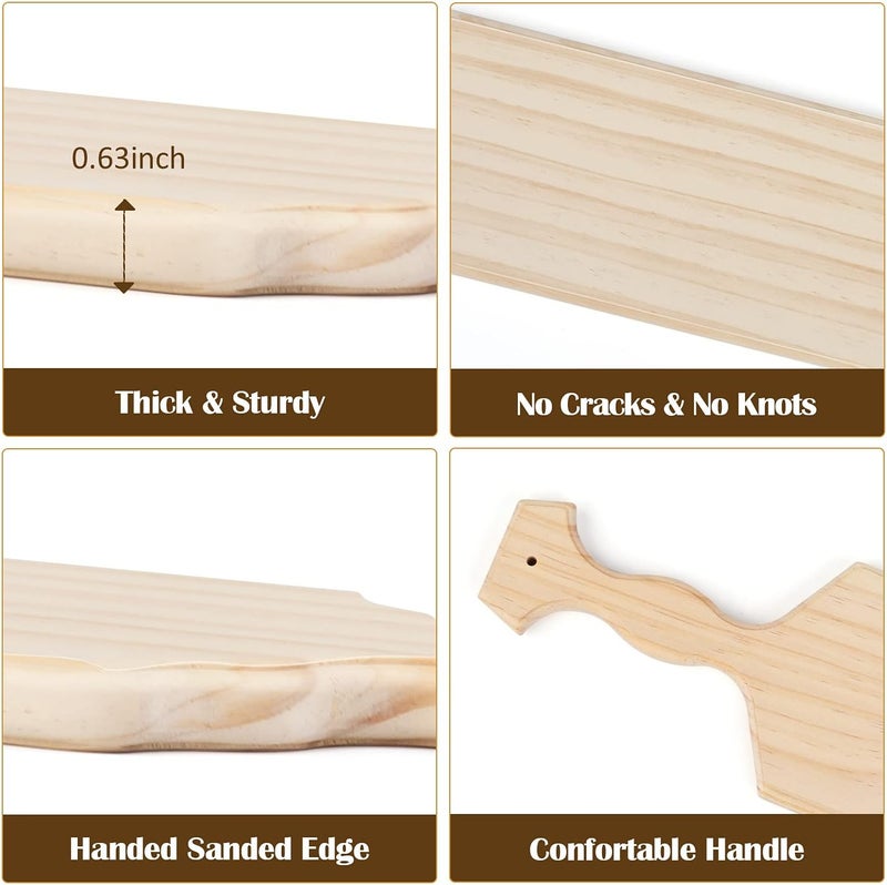 BATTIFE [2Pack] 15inch Sorority Paddle - Greek Fraternity Paddle, Unfinished Wooden Frat Paddle, Solid Pine Wood Paddles - Image 2