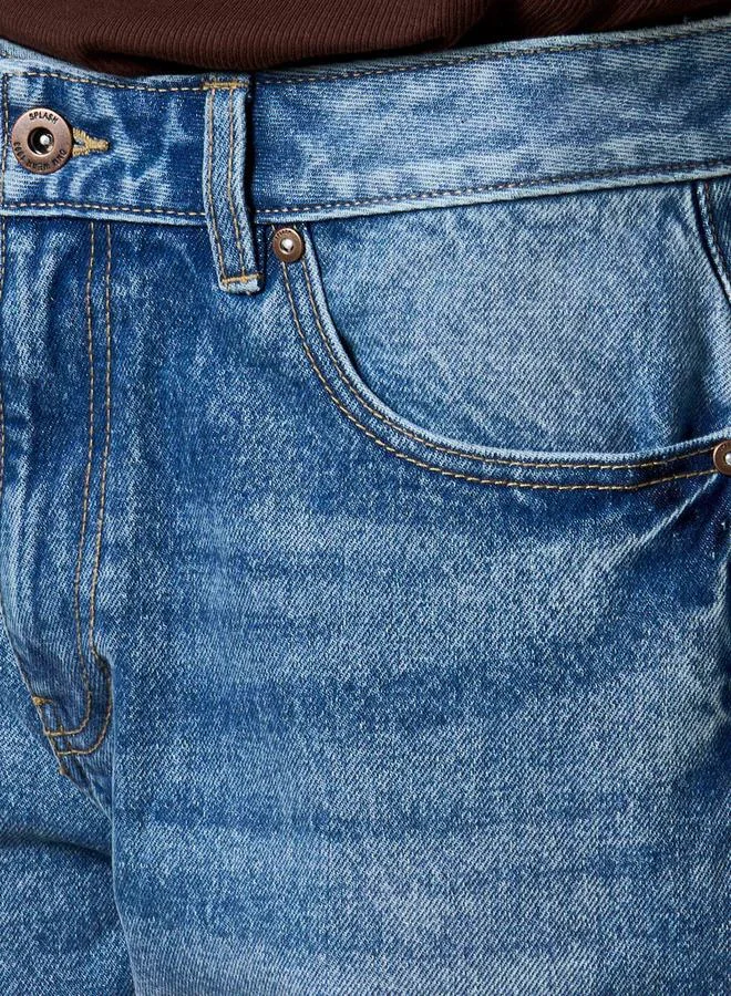 سبلاش فيڤ شورت دينم بقصّة عادية للرجال