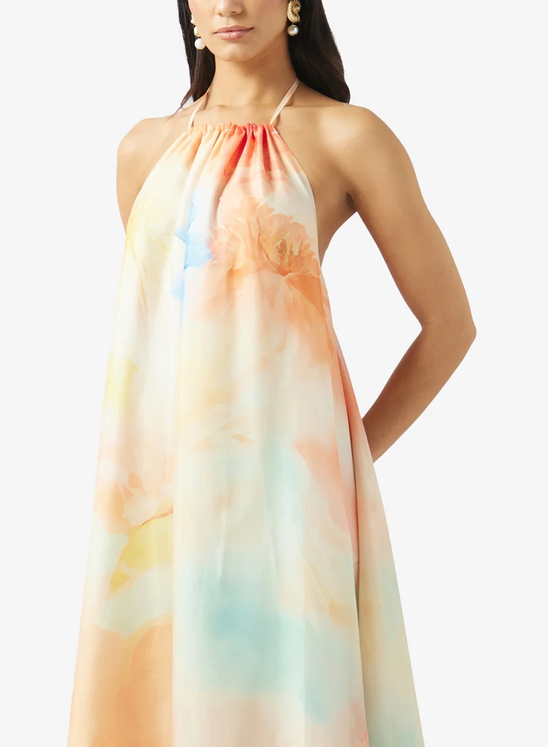 Ella  Printed A-line Dress for Women | Best Price UAE