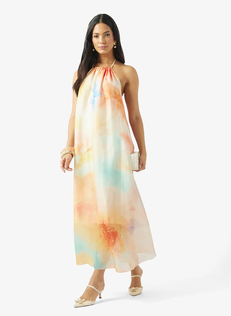 Ella  Printed A-line Dress for Women | Best Price UAE