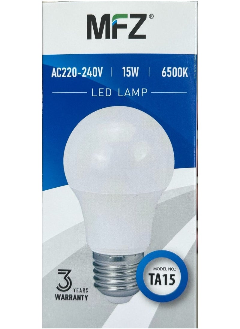 MFZ MFZ LED Lamp 15W | 6500K Cool Daylight | 1200 Lumens | AC 220-240V | 50/60Hz | 80 lm/W Energy Efficient Bulb  - Image 1