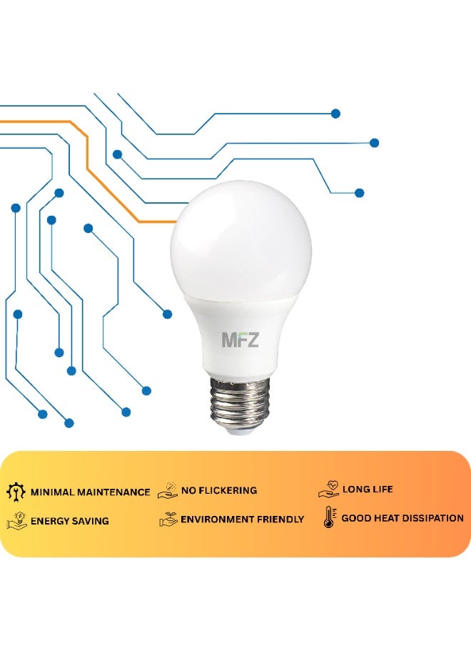 MFZ LED Lamp 15W | 6500K Cool Daylight | 1200 Lumens | AC 220-240V | 50/60Hz | 80 lm/W Energy Efficient Bulb