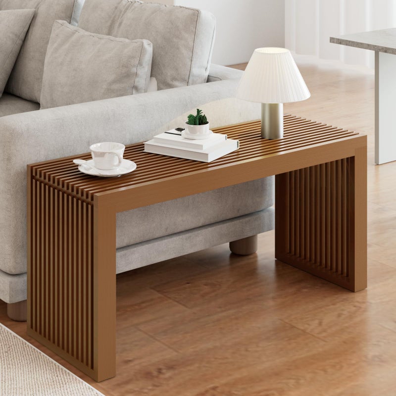 APRTAT Bamboo Dining Bench Indoor Long Entryway Shoe Rack Bench,Outdoor Modern Wood Benches 35 Inch Bamboo Bench for Living Room Hallway Bedroom Bathroom - Image 4