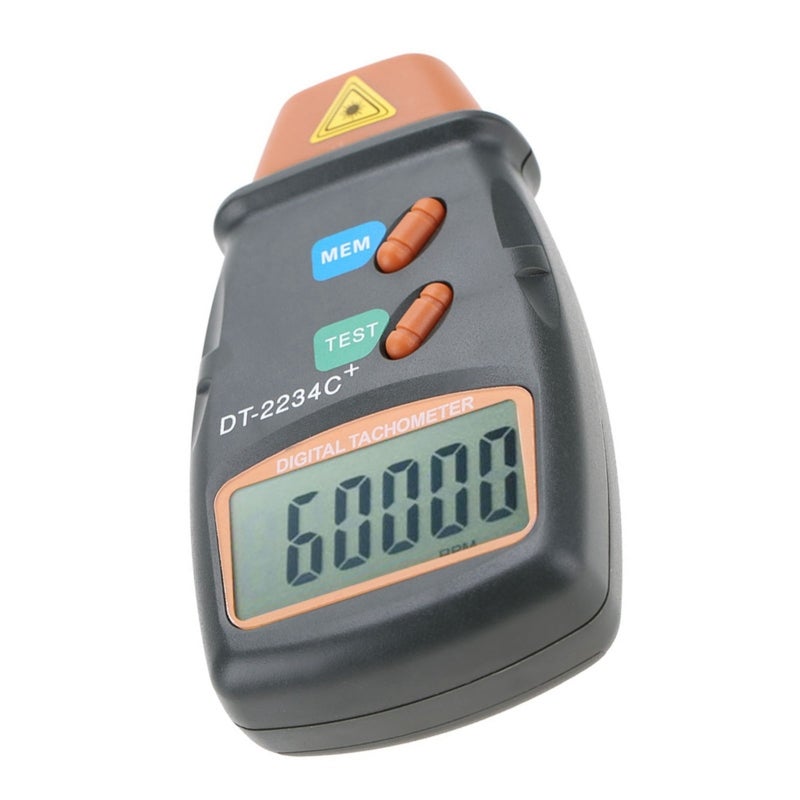 مقياس سرعة ليزر رقمي من 2.5 دورة في الدقيقة إلى 99.999 دورة في الدقيقة - أداء مستقر، مقياس سرعة غير ملامس - مقياس سرعة بدقة عالية في القياس ونطاق تلقائي لمحركات عجلات الدوارة، دوارات المنجار ومروحات الكهرباء - Image 5